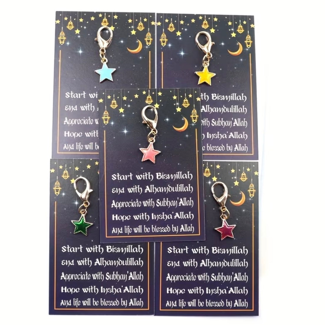 Ramadan Star Charm - Bismillah card